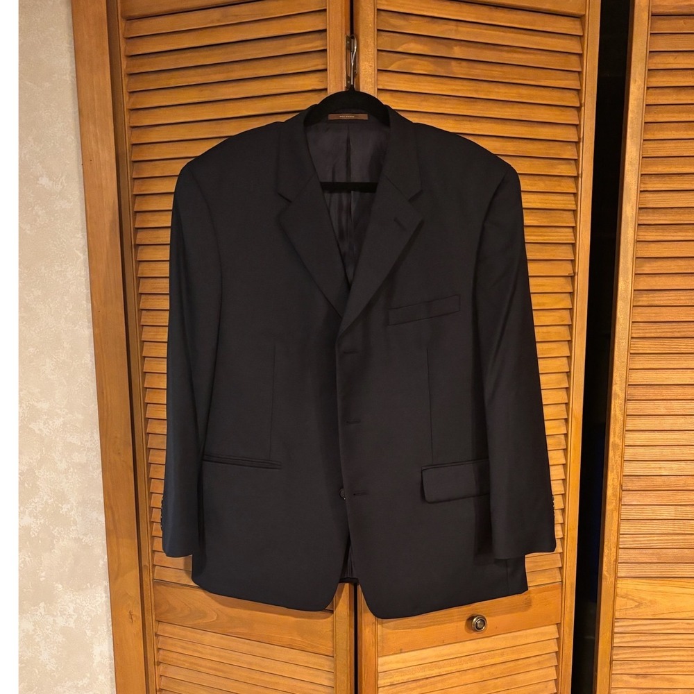 Tasso Elba Vintage Black Blazer Men Sport Coat Quiet Luxury Classic Professional